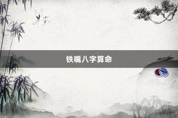 铁嘴八字算命